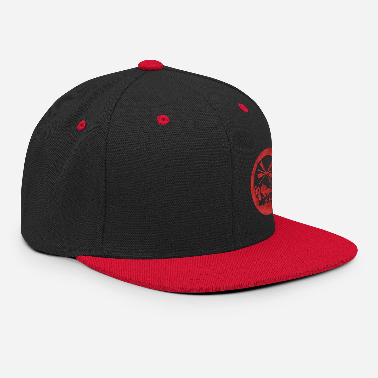 Casquette Snapback Brodé rouge The Needles Factory logo