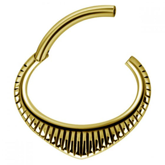 PVD Gold Hinged Ring