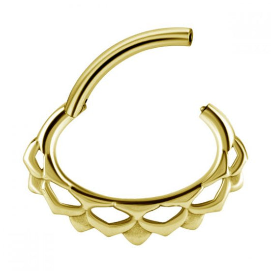 PVD Gold Hinged Ring
