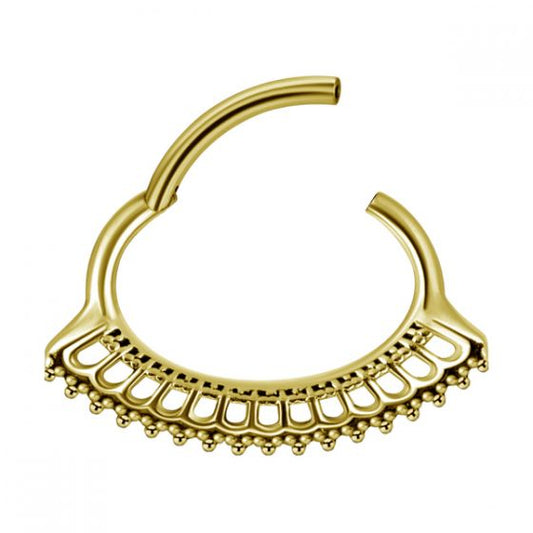 PVD Gold Hinged Ring