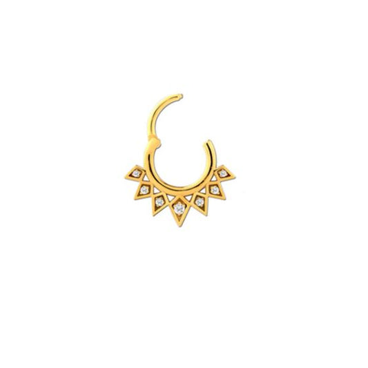 PVD Gold Hinged Ring