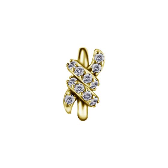 Piercing nombril à charnière PVD Gold
