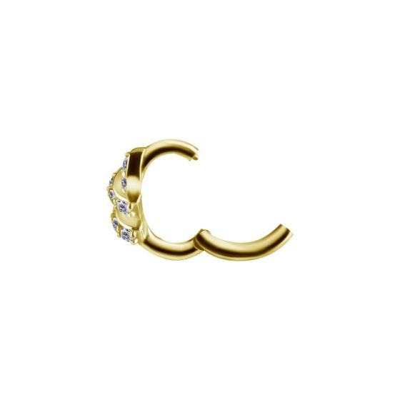 Piercing nombril à charnière PVD Gold