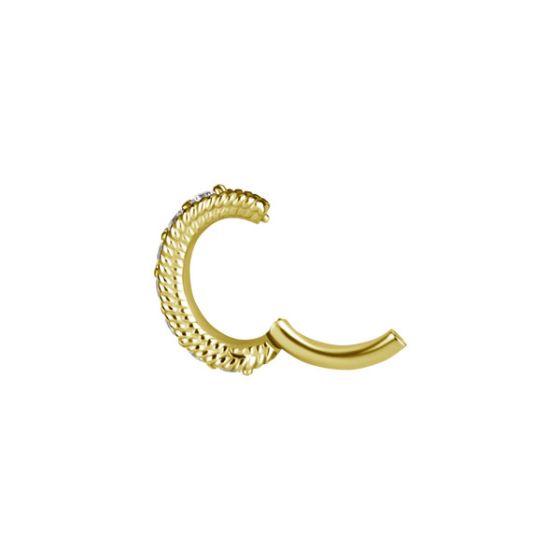 Piercing nombril à charnière PVD Gold