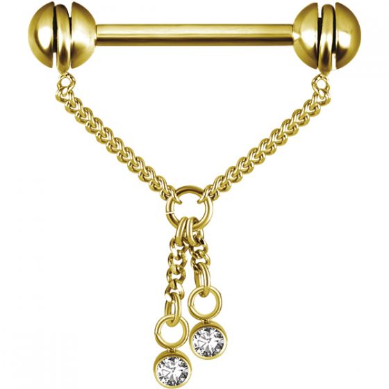 Bijoux téton PVD Gold