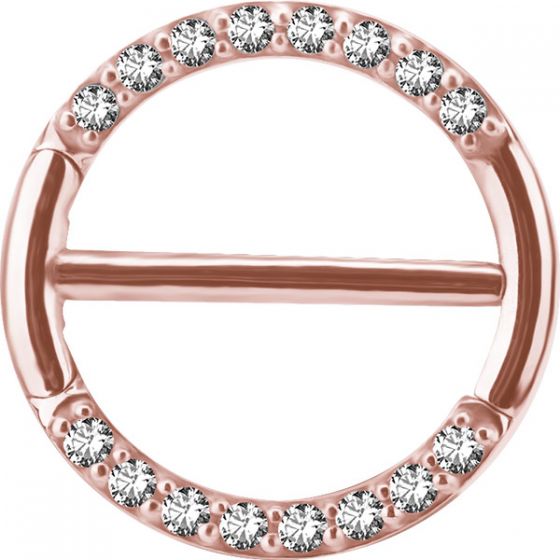 Bijoux de téton à charnière PVD Gold rose