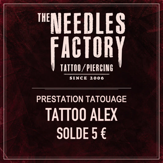 Solde tatouage Alex 5 euros – The Needles Factory