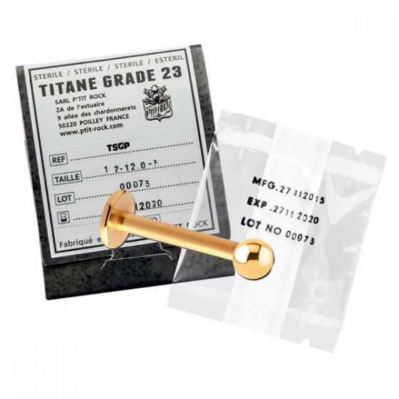 TITANE STERILE MICRO LABRET PVD GOLD