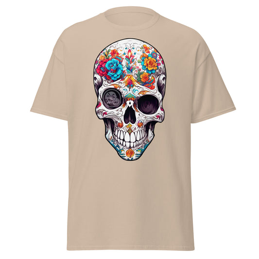 Unisex Classic T-shirt Sugar Skull by The Needles Factory