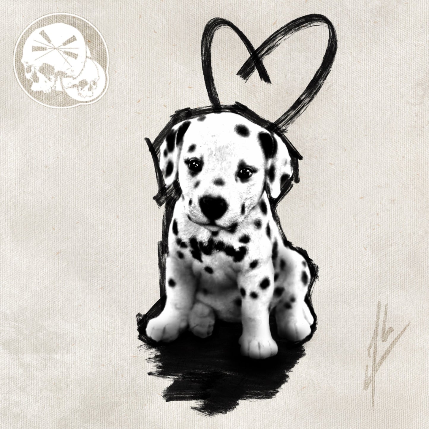 Arrhes Tattoo pour réservation - Flash - Projet Chiot Dalmatien d'Alex de The Needles Factory - The Needles Factory