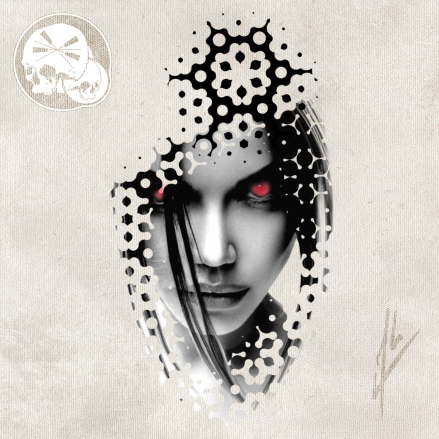 Arrhes Tattoo pour réservation - Flash - Projet graphique femme démoniaque d'Alex de The Needles Factory - The Needles Factory