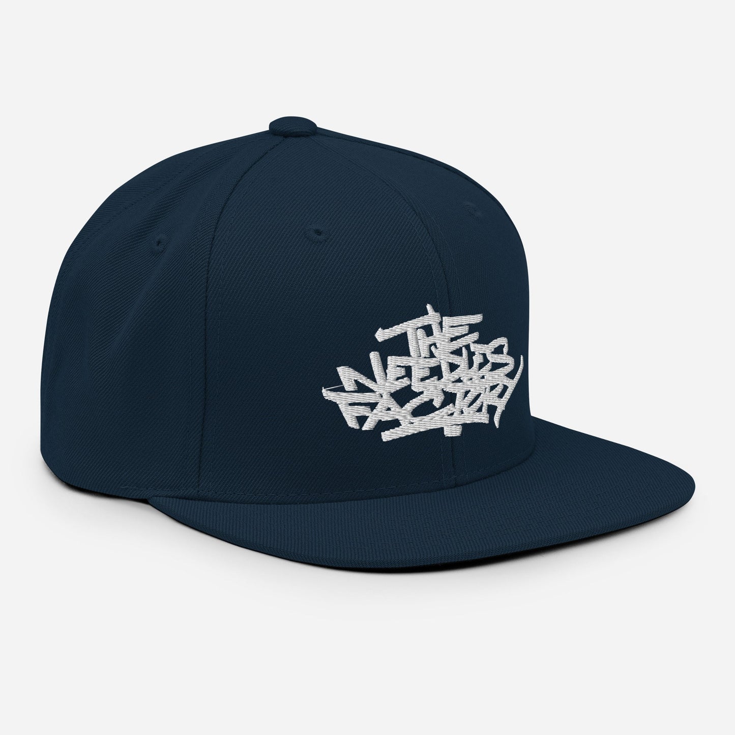 Casquette Snapback Brodé blanc Lettring The Needles Factory Free Shipping - The Needles Factory