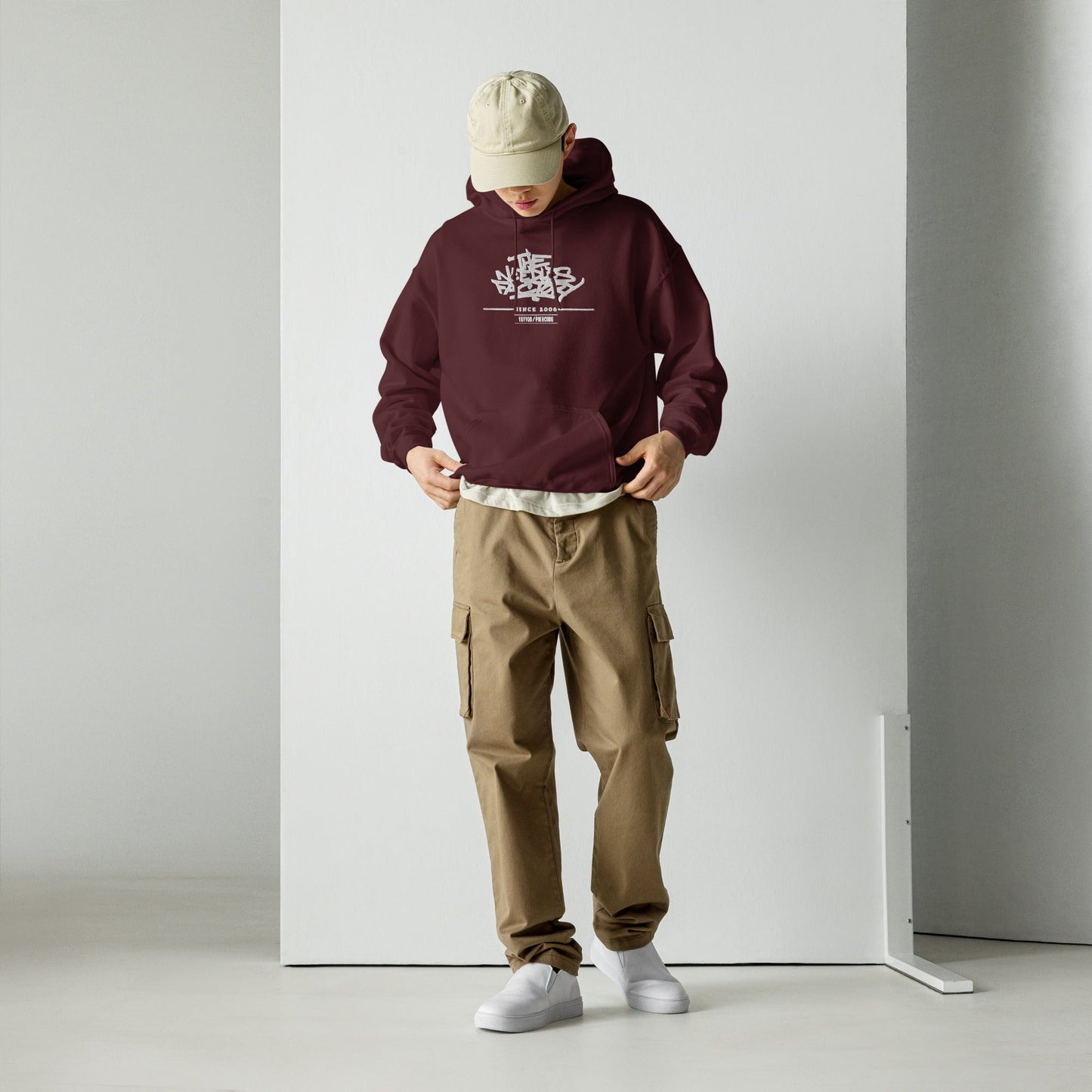 Sweat à capuche The Needles Factory Pivoine graphique Free Shipping - The Needles Factory