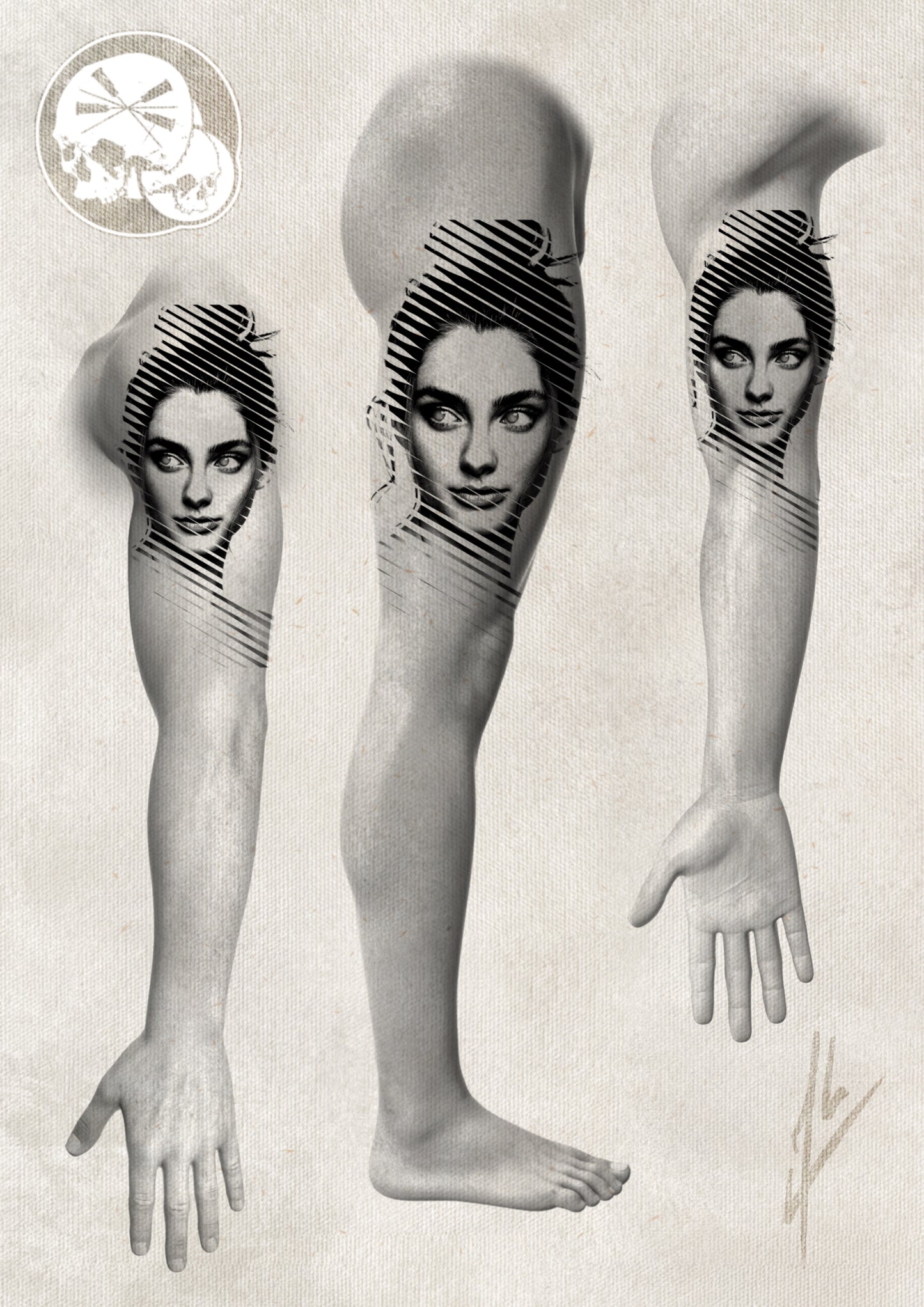 Arrhes Tattoo - Flash - Projet portrait de femme graphique par Alex de The Needles Factory