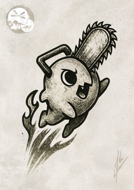 Arrhes Tattoo - Flash - Pochita par Alex de The Needles Factory