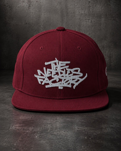 Casquette snapback bordeaux brodée grise — Maroon Edition | The Needles Factory