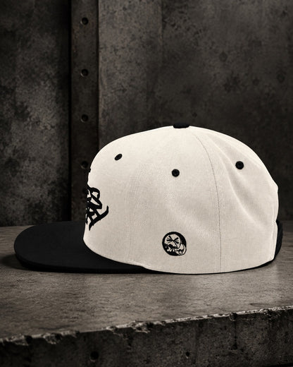 Casquette snapback crème et noire brodée — Cream & Black Edition | The Needles Factory