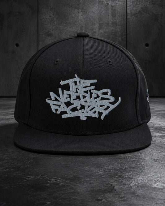 Casquette snapback noire brodée grise — Black Edition | The Needles Factory