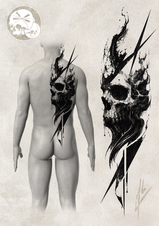 Réservation tatouage – Skull Impact – Dark Core Backpiece
