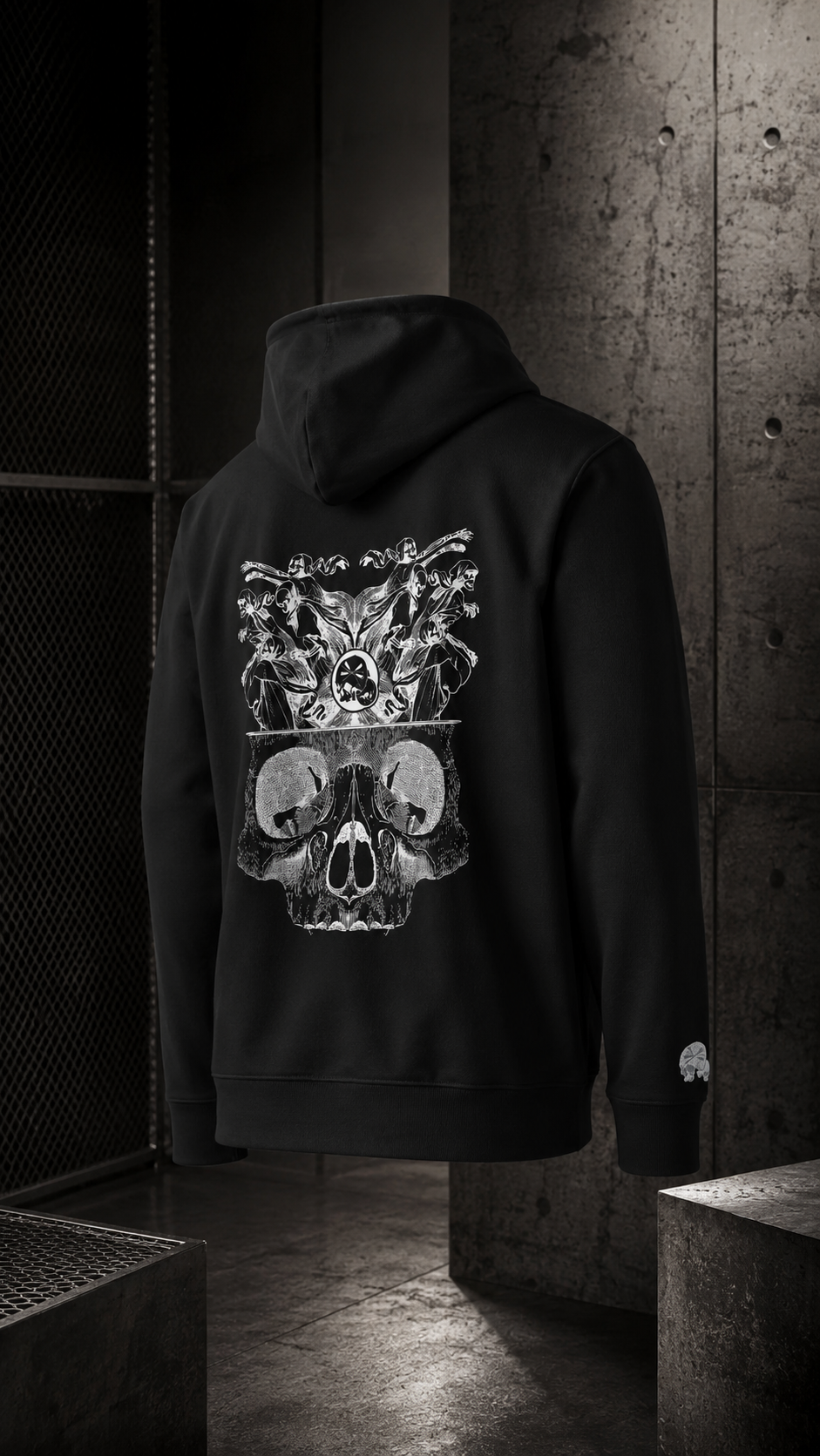 Hoodie noir Skull Studio Edition — The Needles Factory