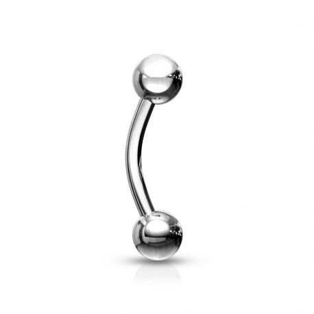 Sterile Titanium Curved Barbell 1,6/10