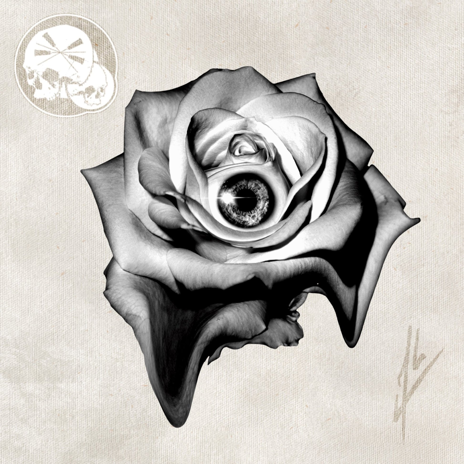 Arrhes Tattoo pour réservation - Flash - L'œil de rose d'Alex de The Needles Factory - The Needles Factory