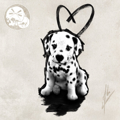 Arrhes Tattoo pour réservation - Flash - Projet Chiot Dalmatien d'Alex de The Needles Factory - The Needles Factory